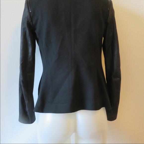 THEORY blazer with leather sleeves - Picture 3 of 6